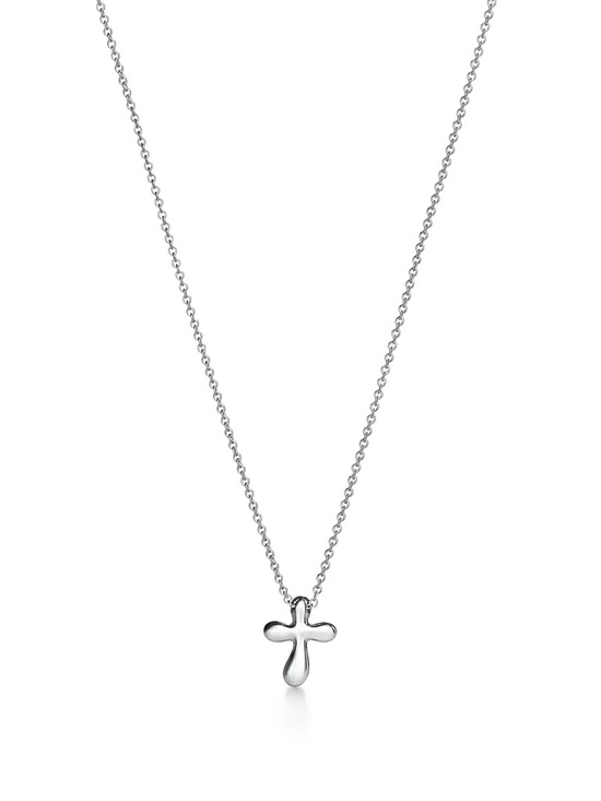 Tiffany & Co. Elsa Peretti Polished Silver Cross Pendant Necklace - Picture 5 of 5
